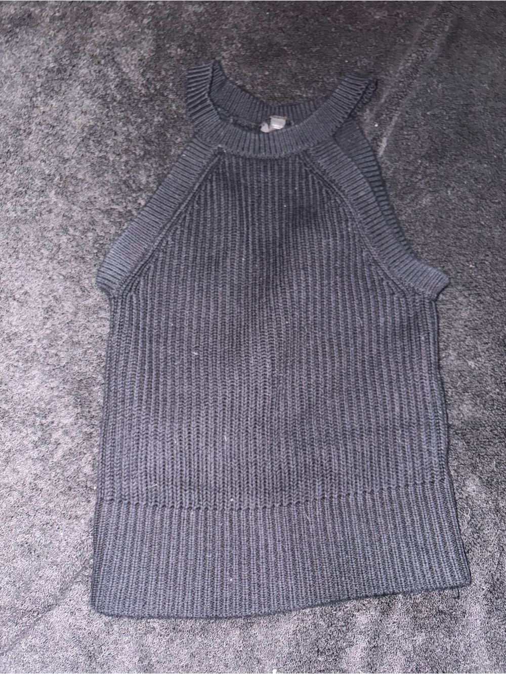 Express Black Robbed Sweater Tank Top XSmall